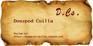 Doszpod Csilla névjegykártya